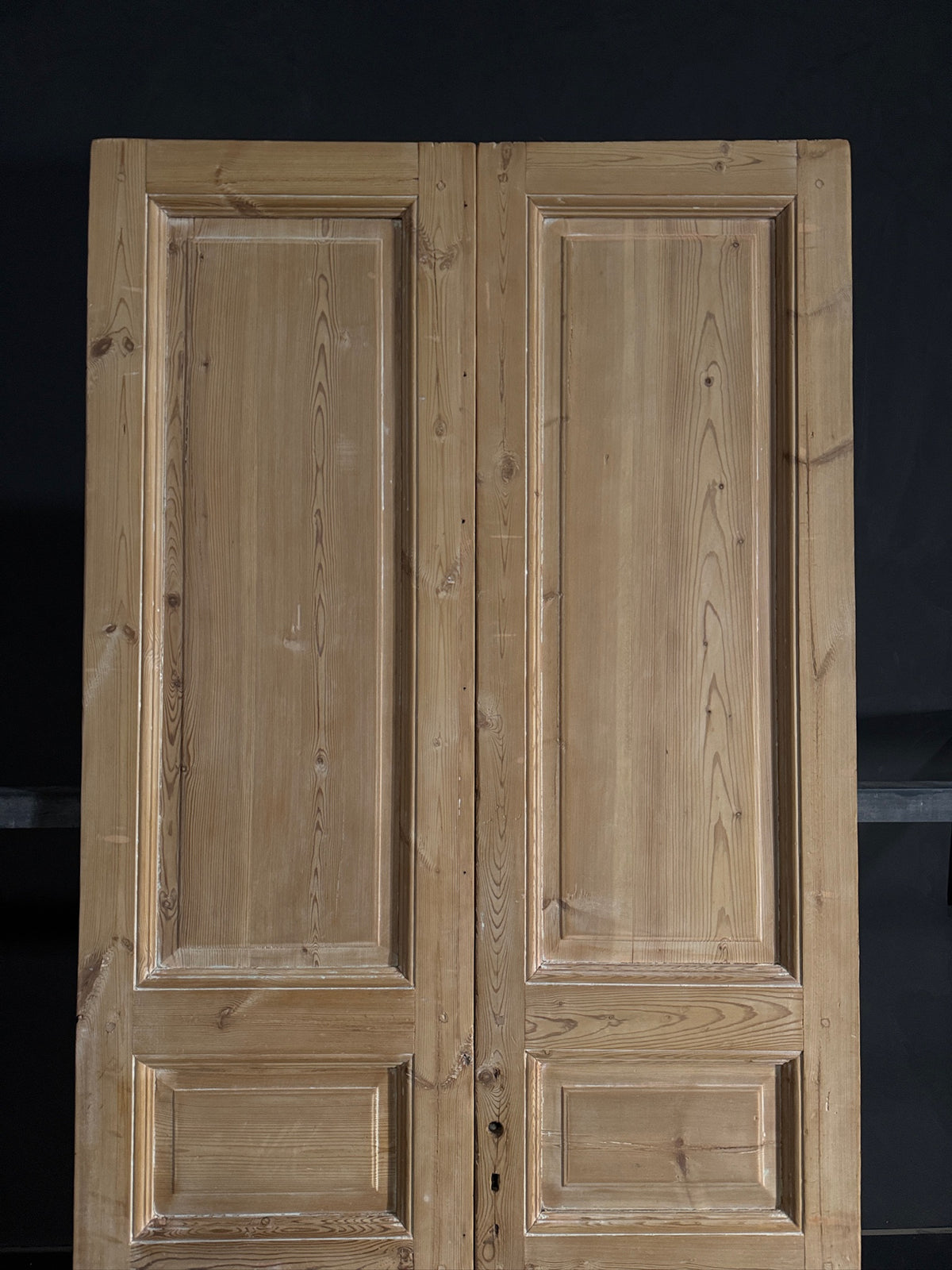 Antique 3 Panel Solid Double Doors - 43.25x97 - N577