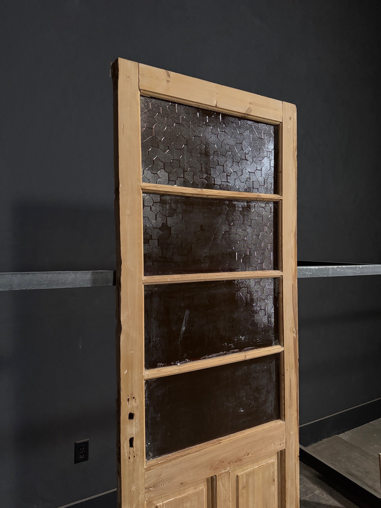Antique Obscured Glass 4 Lite Single Door - 32x87.5 - N360
