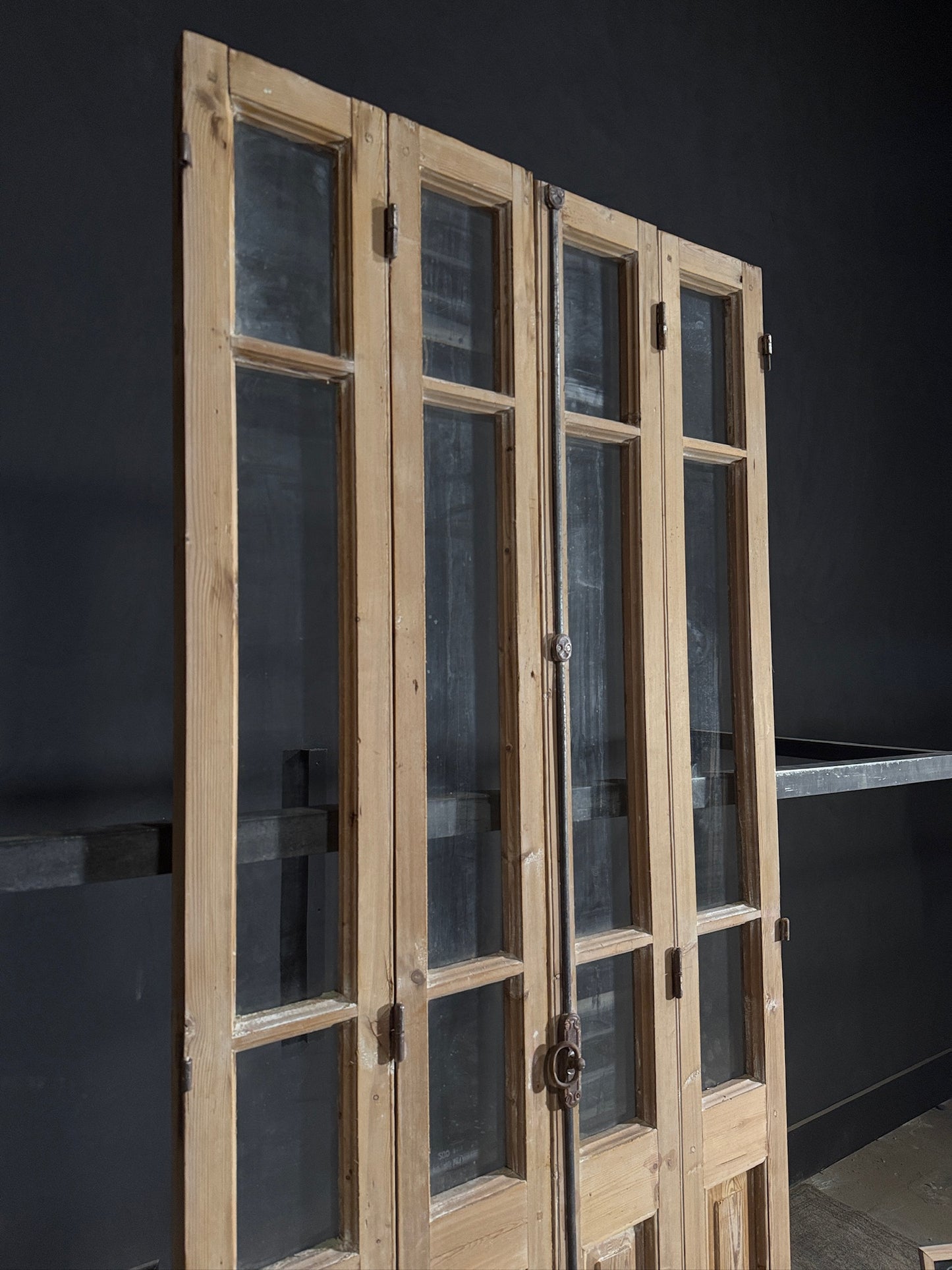 Antique Glass 3 Lite Bi-Fold Doors - 39.5x94 - N441