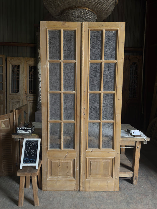 Classic Antique Glass French Doors - 43.75x91.75 J357