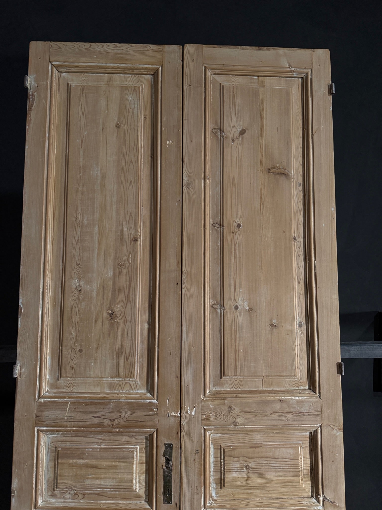 Antique 3 Panel Solid Double Doors - 44.5x104 - N527