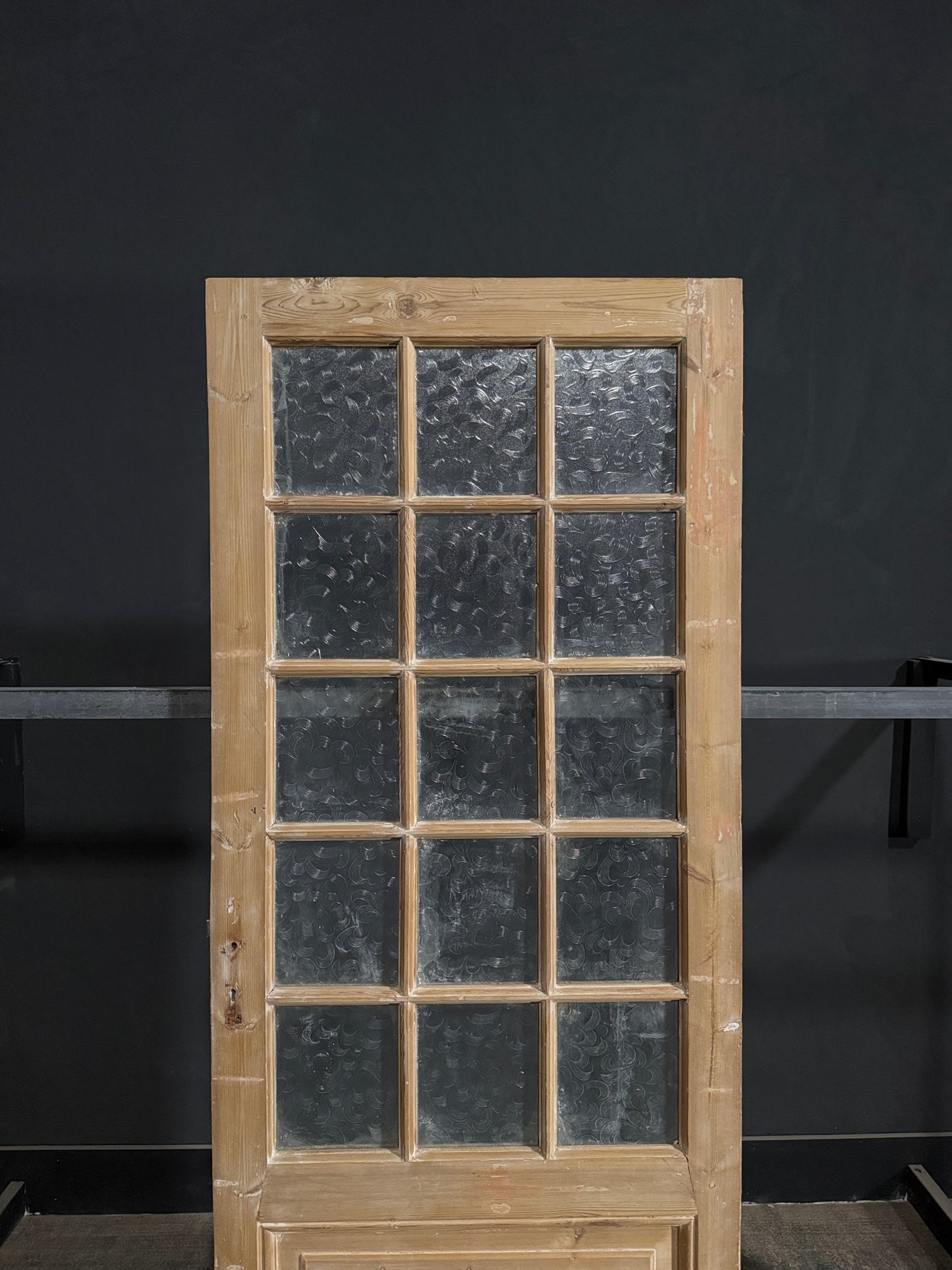 Antique Obscured Glass 15 Lite Single Door - 35.75x87.25 - N370