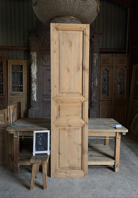 Handcrafted 3 Panel Solid Single Door - 24x96 L18