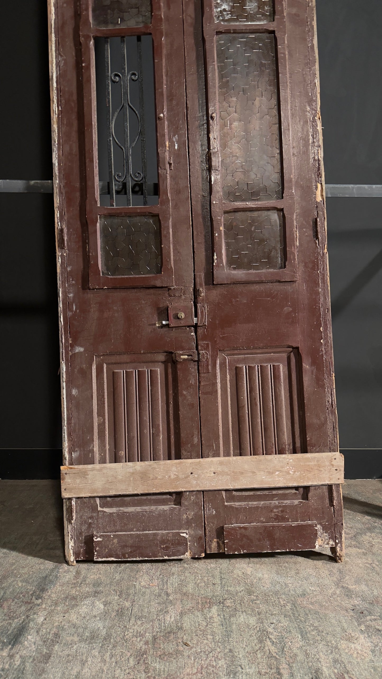 Antique Iron French Doors - 40x121 - N134