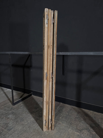 Antique Louvered 3 Panel Bi-Fold Doors - 44.25x85 - N301