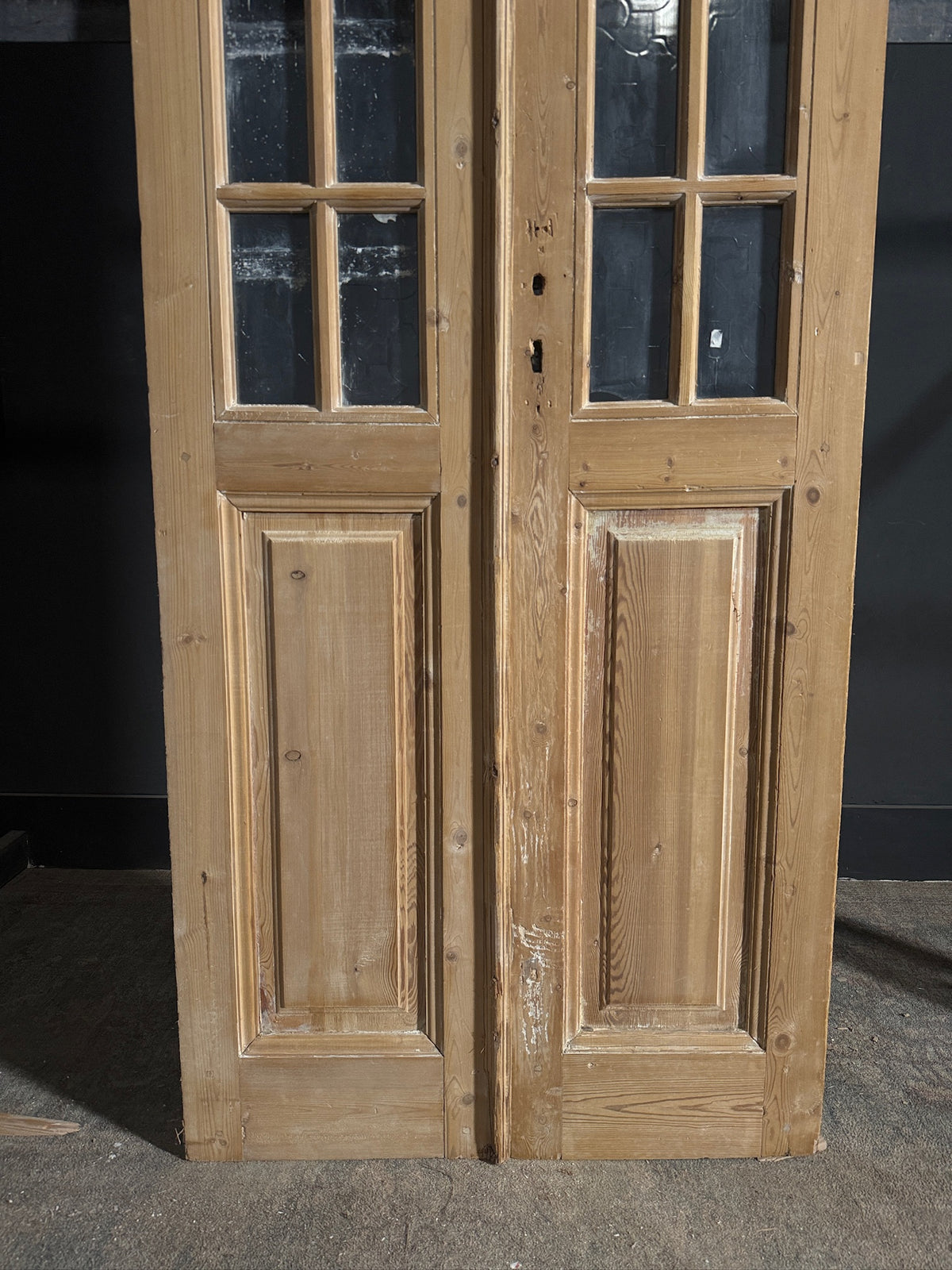 Antique Glass 10 Lite French Doors - 35x95 - N659