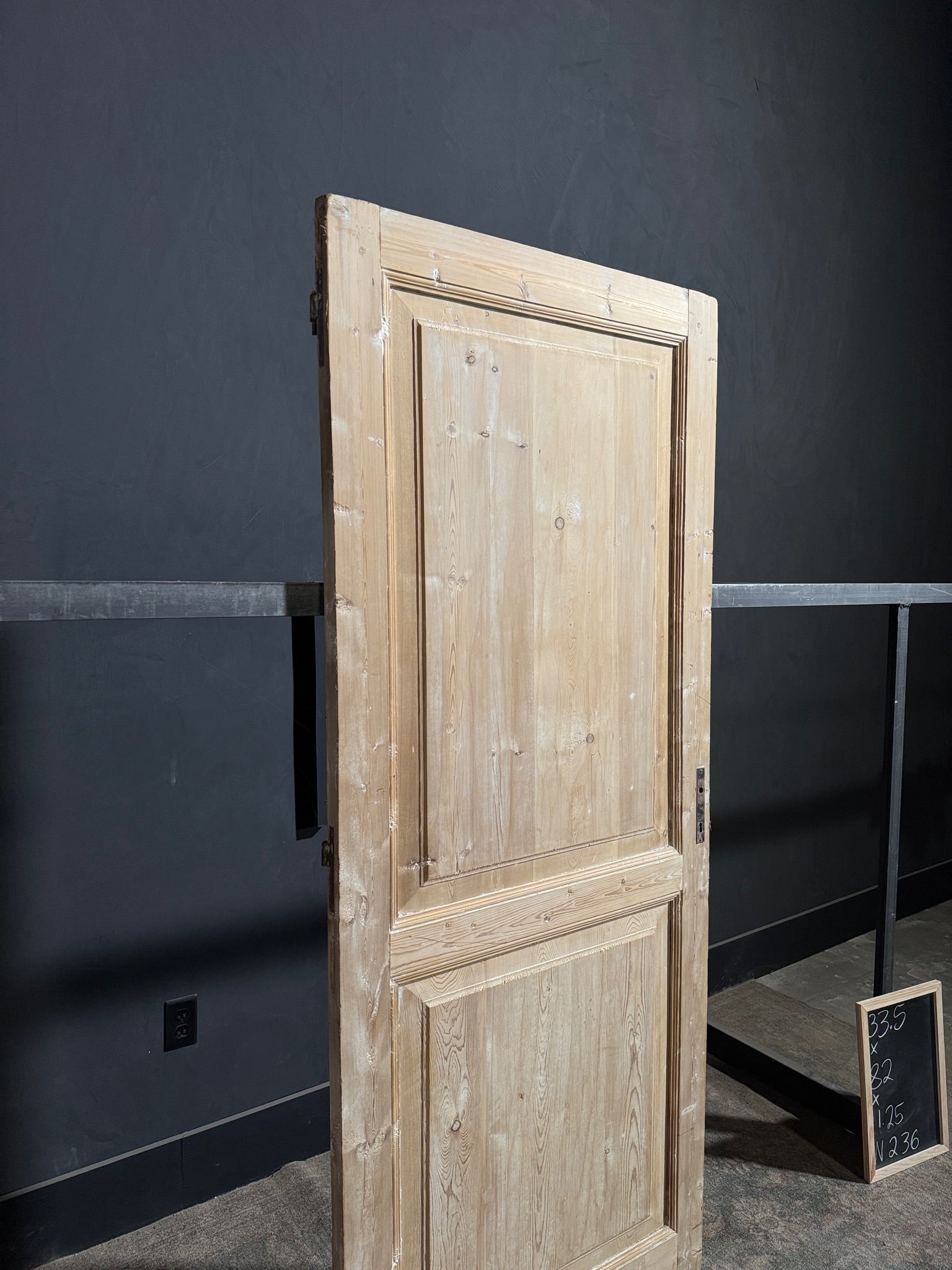 Antique 2 Panel Solid Single Door - 33.5x82 - N236