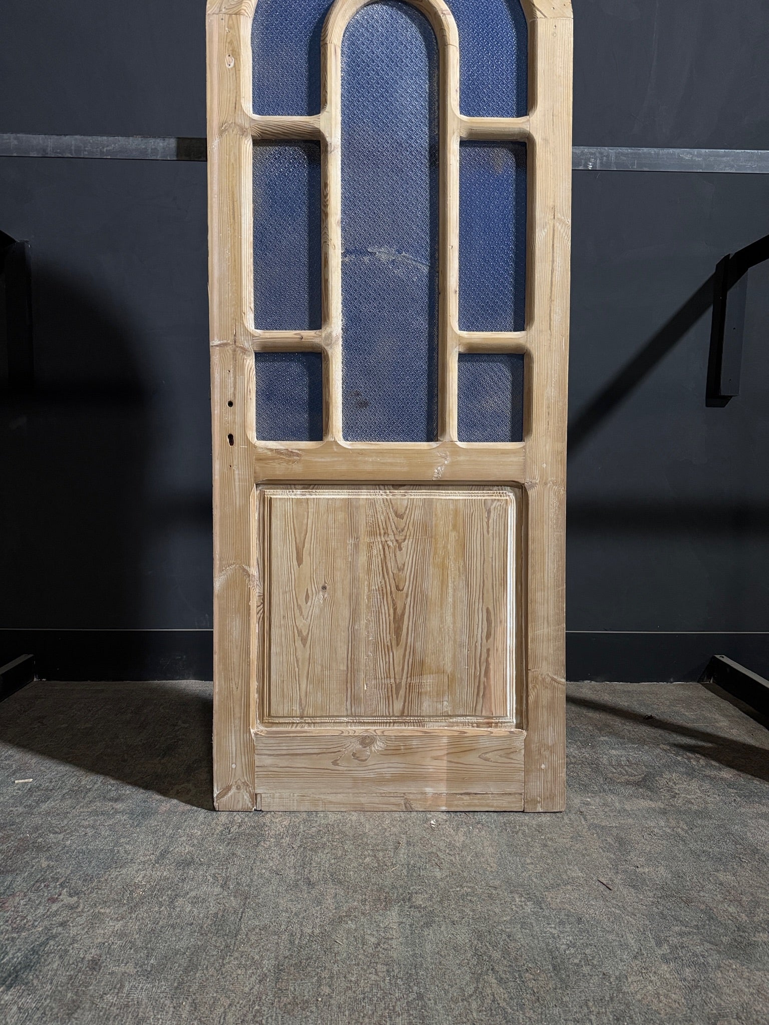Antique Obscured Glass 7 Lite Arched Single Door - 31.75x83.5 - N263