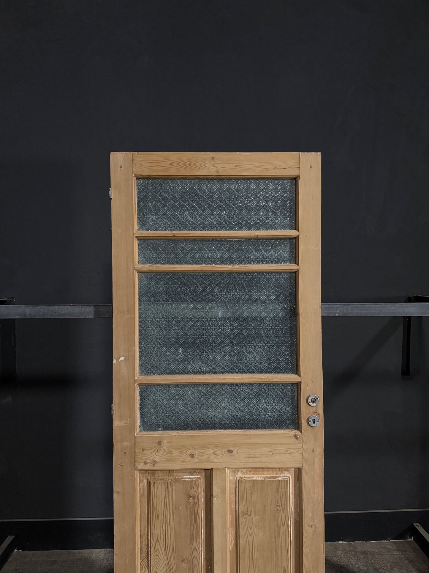 Antique Obscured Glass 4 Lite Single Door - 32x83 - N319