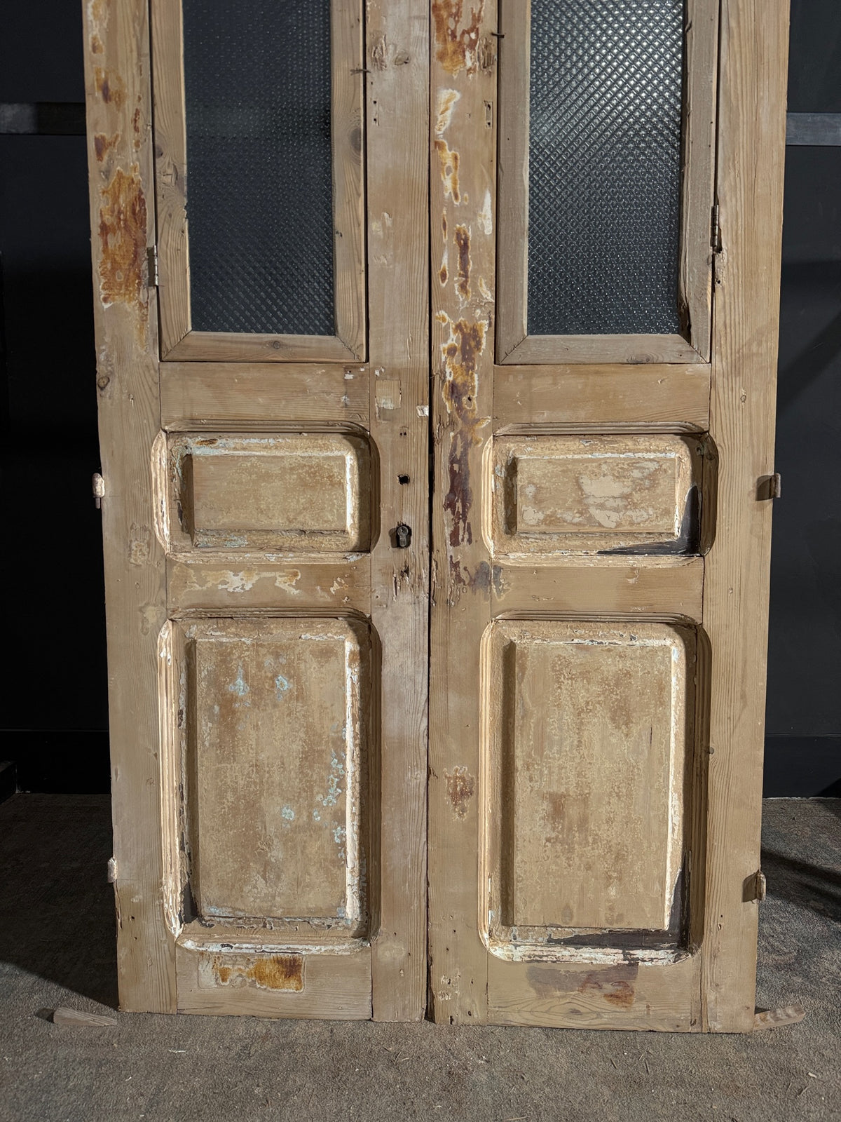 Antique Fluted 1 Lite French Doors - 42.5x82.25 - N625