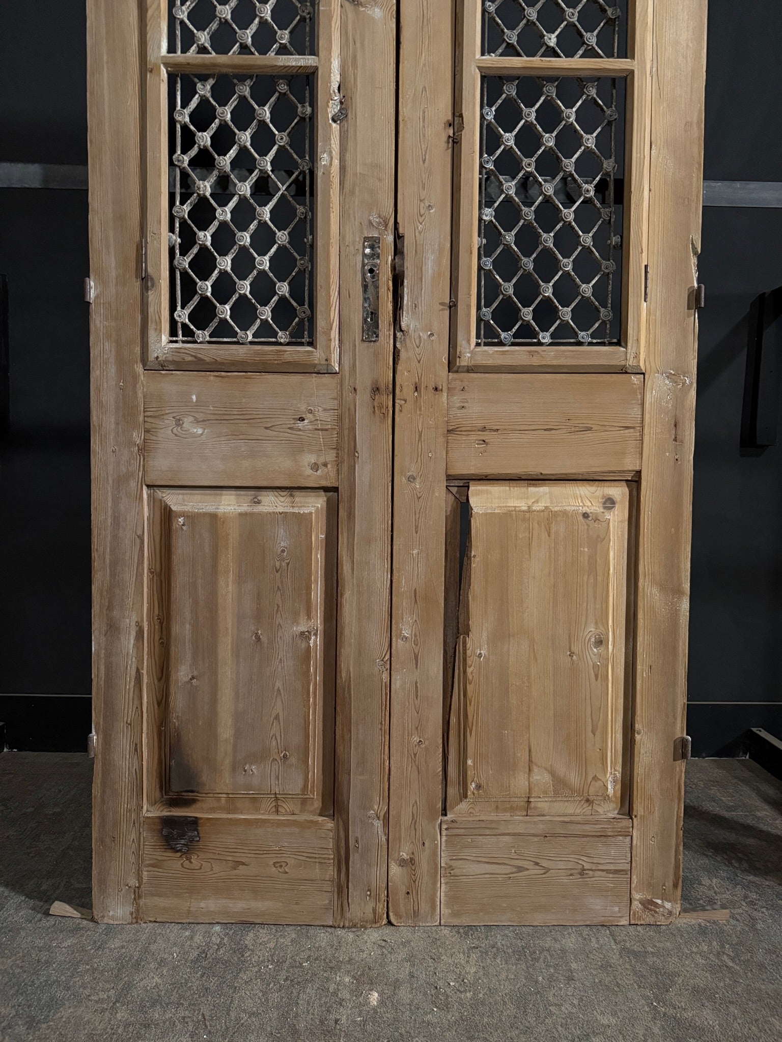 Antique Iron French Doors - 46.75x98.25 - N382