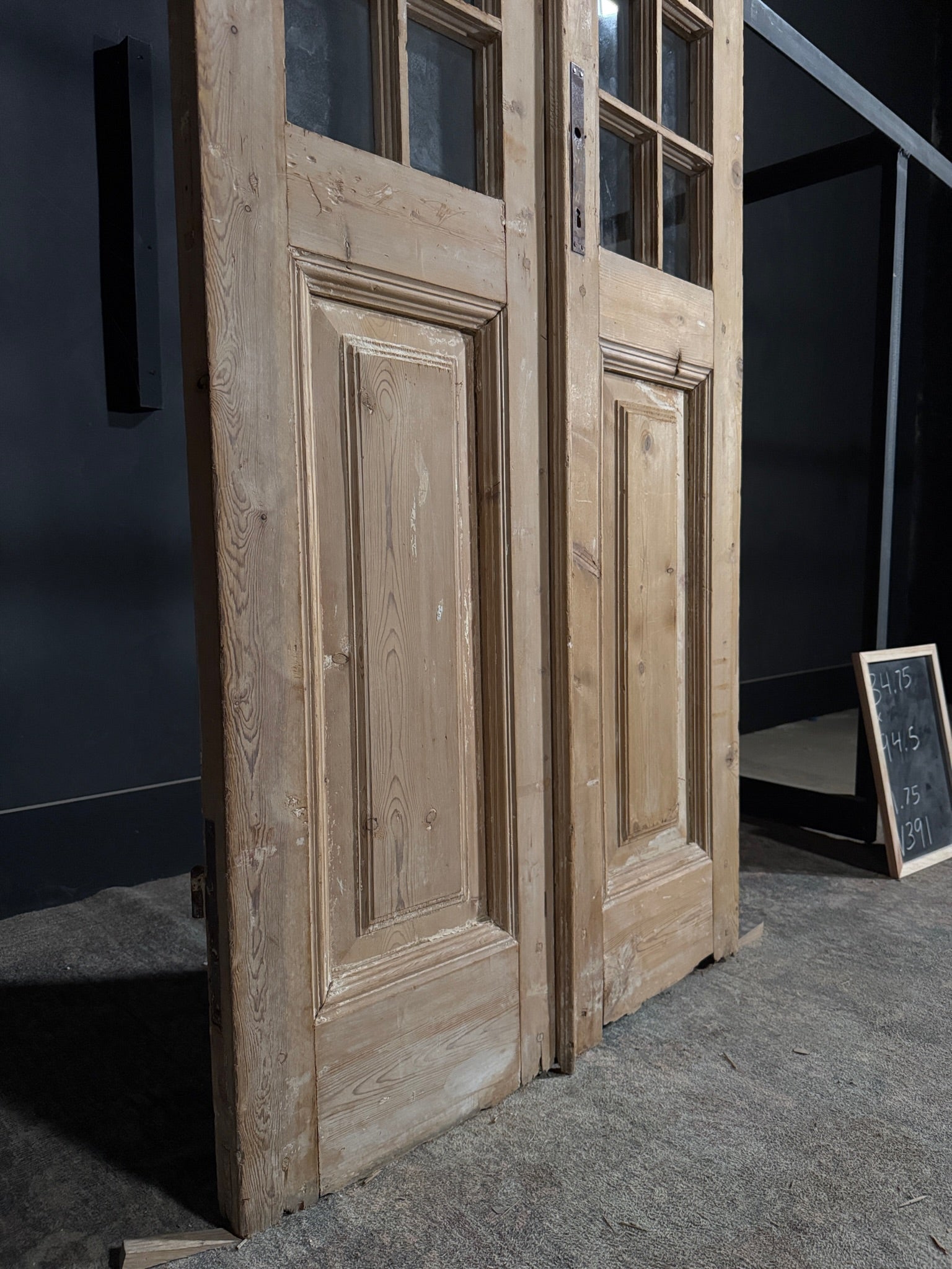 Antique Glass 14 Lite French Doors - 34.75x94.5 - N391
