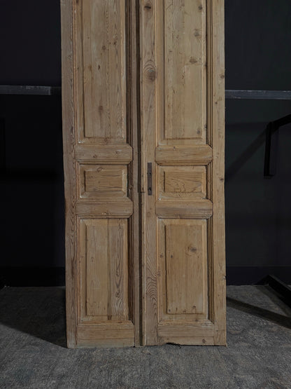Antique Iron 3 Panel Double Doors - 37x93 - N26