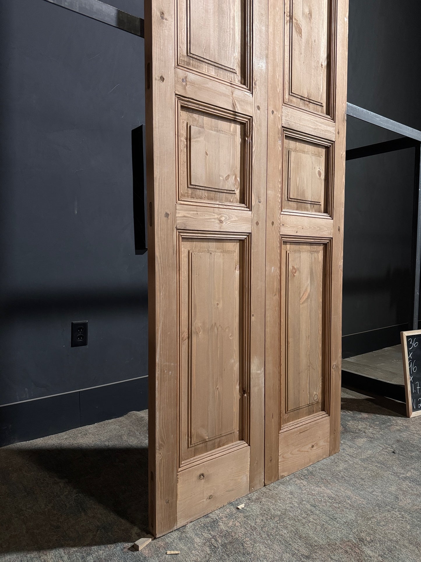 Handcrafted 3 Panel Solid French Doors - 36x96 - N220