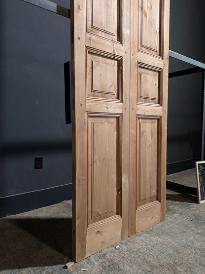 Handcrafted 3 Panel Solid French Doors - 36x96 - N220