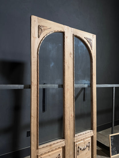 (Valencia) Handcrafted Arched Open Glass French Doors - 48x96 - N201