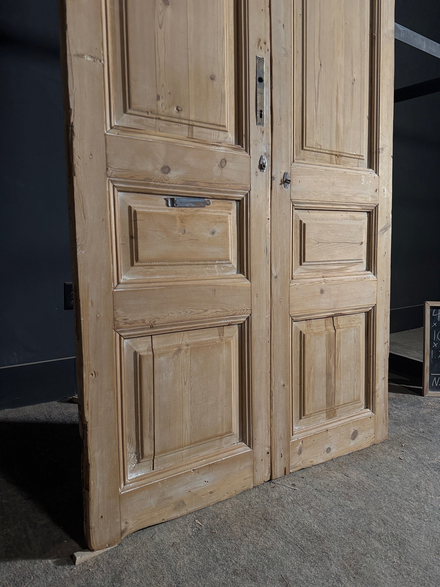Antique 4 Panel Solid Double Doors - 43.5x102.5 - N530