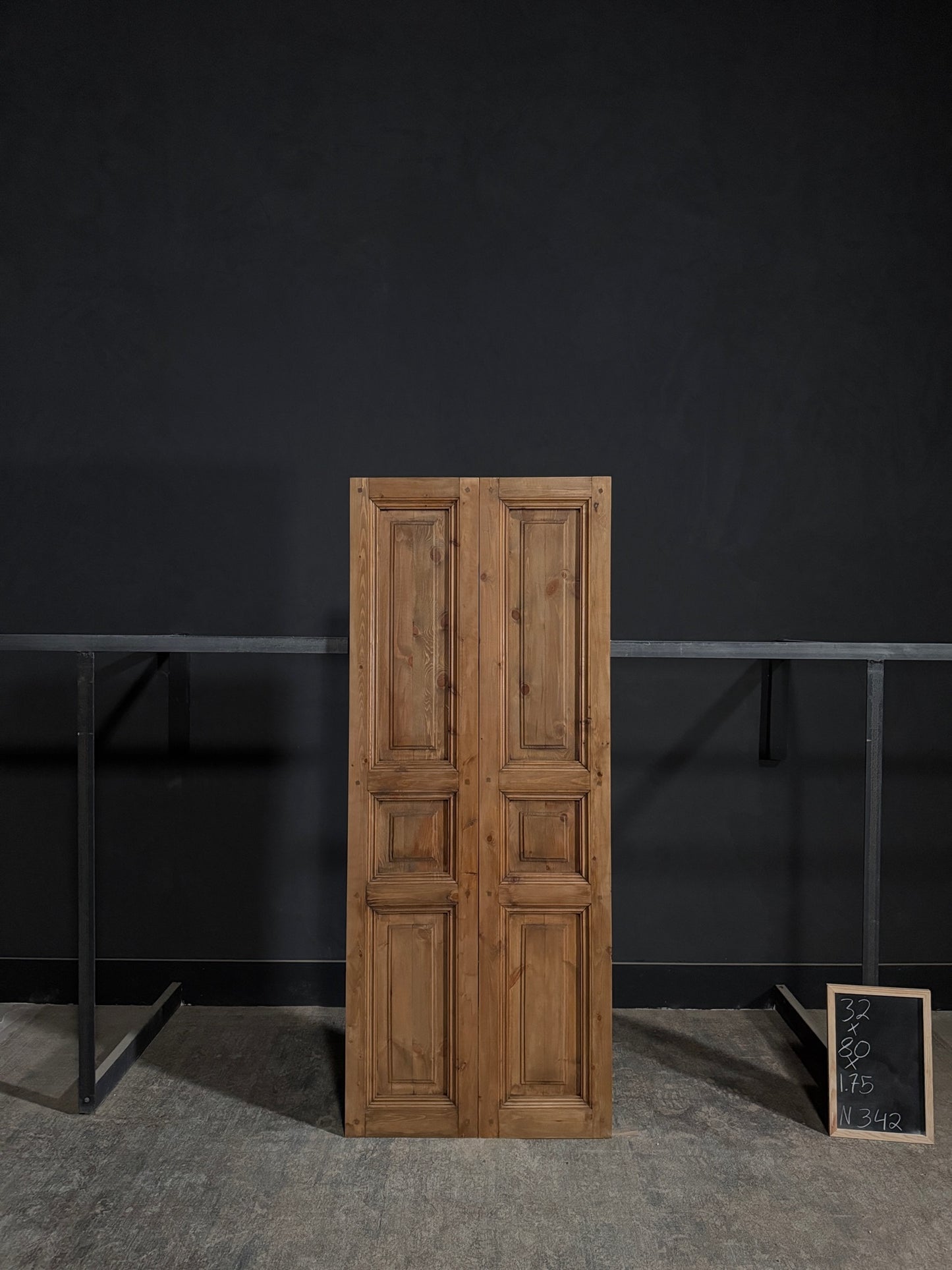 Handcrafted Solid Double Doors (Waxed) - 32x80 - N342