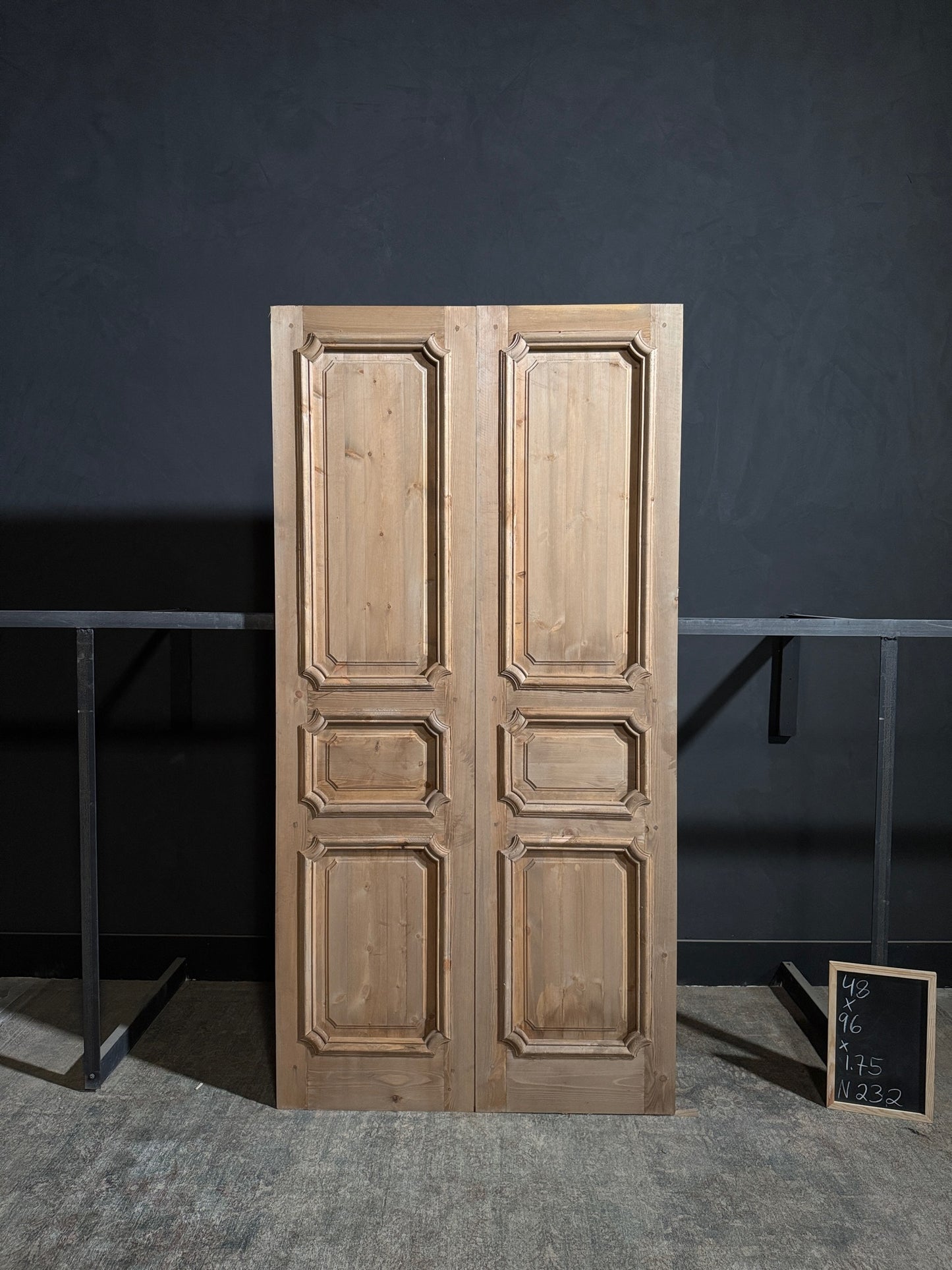 (The Edmund) Handcrafted Solid Wood French Doors - 48x96 - N232