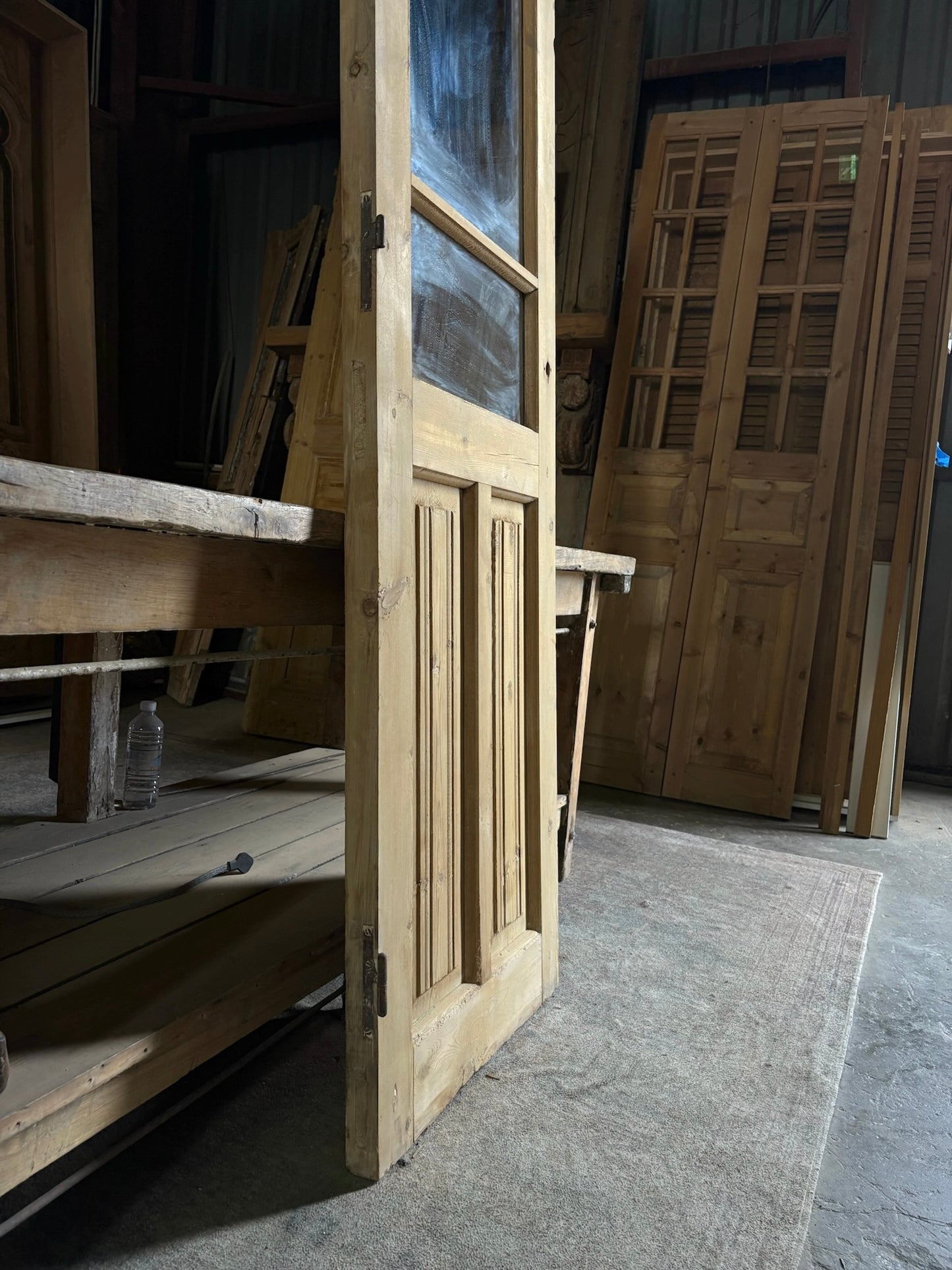 Single Antique Glass Door - 24.25x84.5 - L71