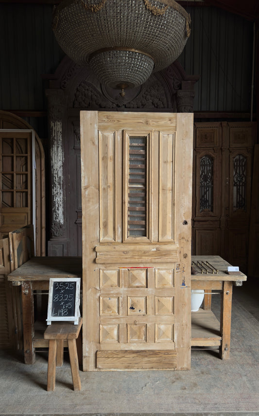 19th Century Single Antique Iron Door - 35.25x83.25 - L198