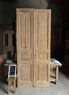 3 Panel Antique Solid French Doors - 44x101.25 J342