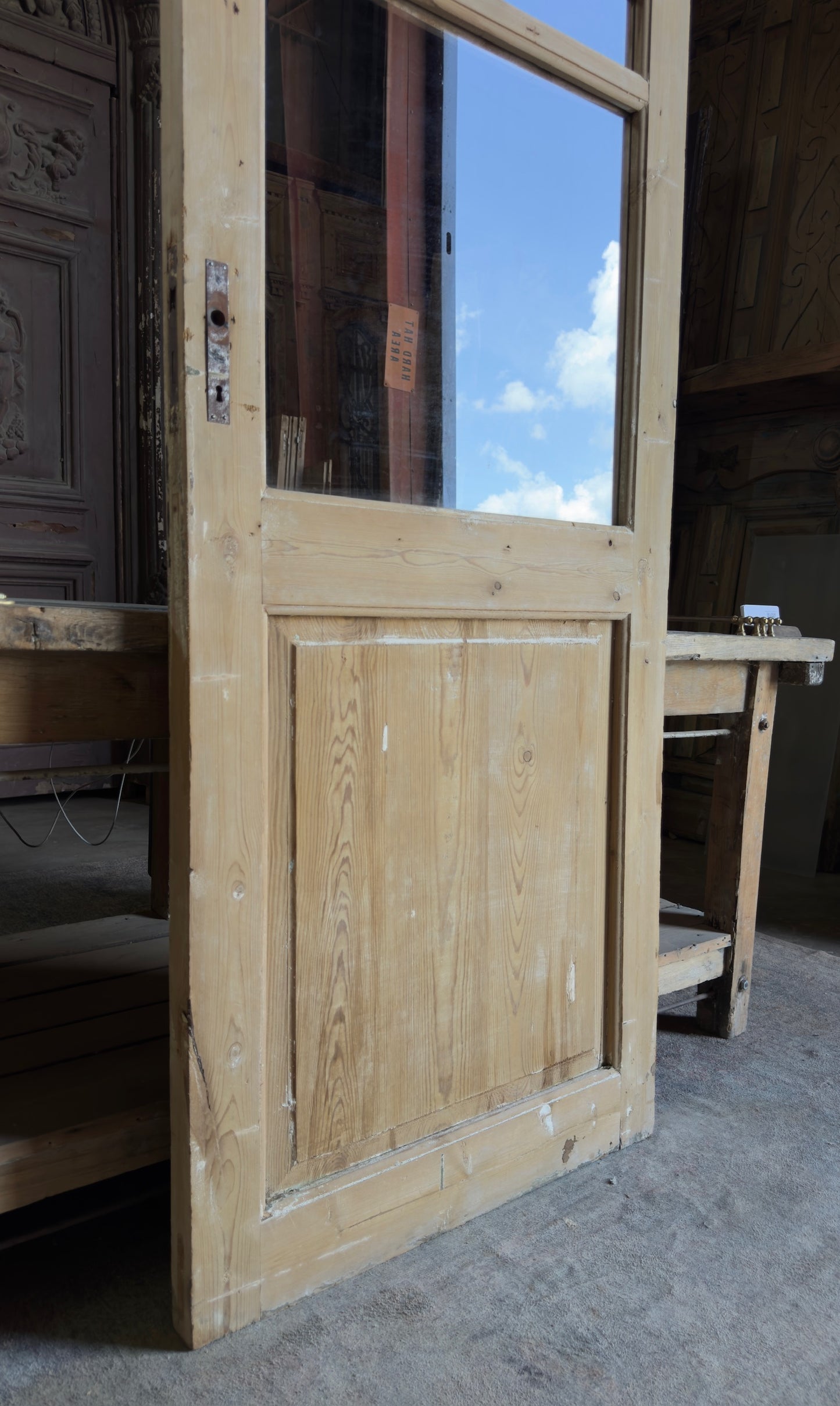 Antique Glass 3 Lite Single Door - 31x85.5 - L602