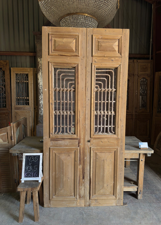 Antique Iron French Doors - 43.5x93.5 K296