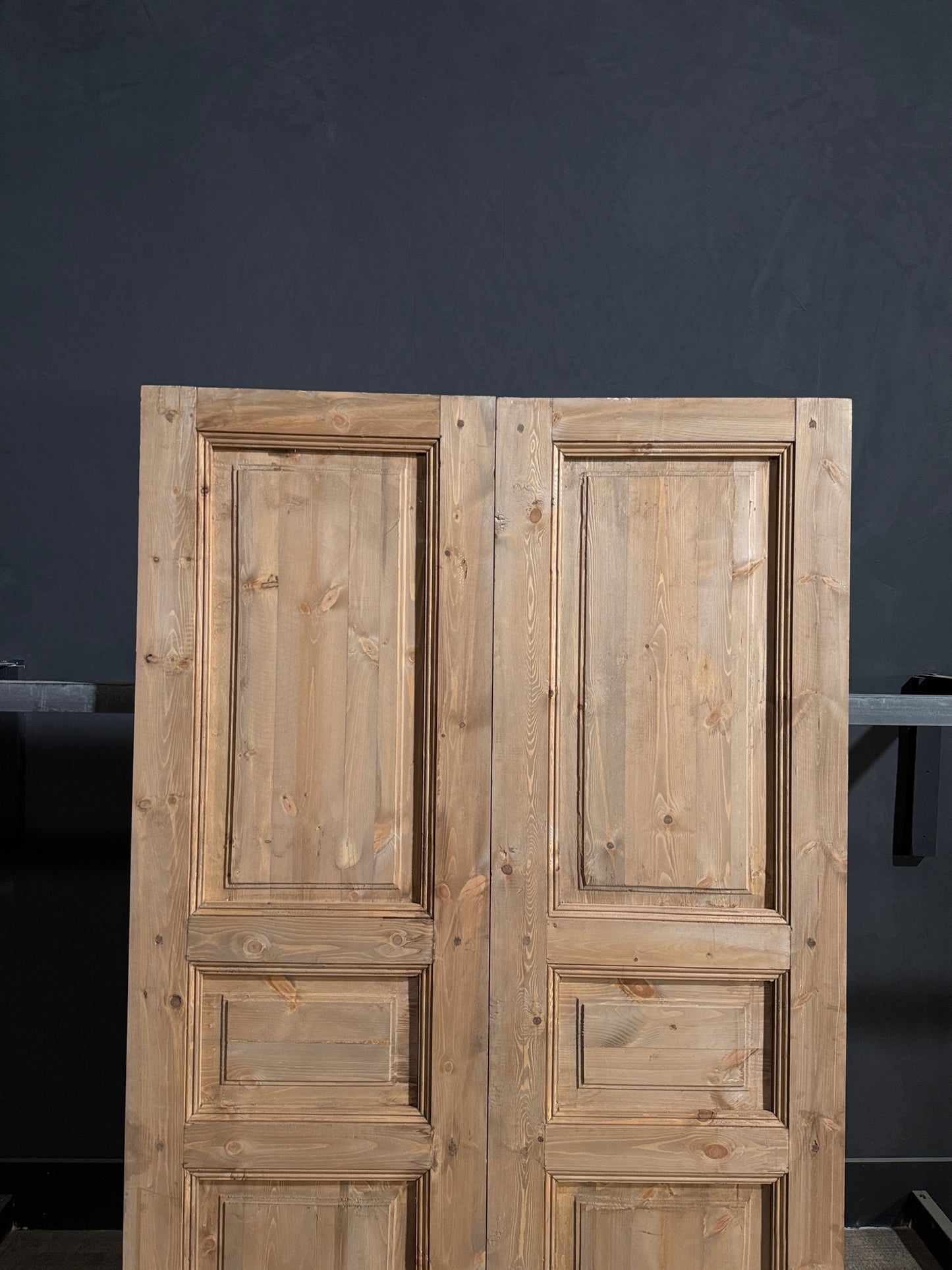 Handcrafted 3 Panel Solid French Doors - 48x80 - N198