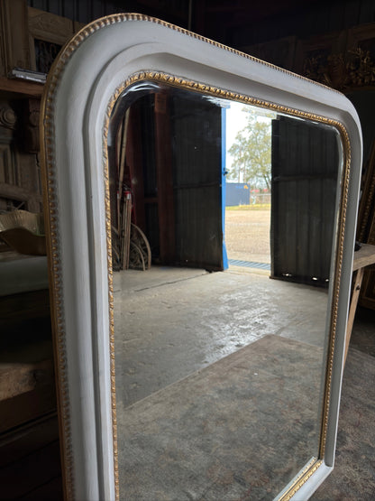 (The Camille) Gold Beaded Hand Crafted Giltwood Mirror - 39.5 x 51.25 M22