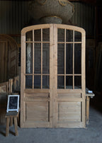 Handcrafted Eyebrow Arch Glass French Door - 60x96 L510