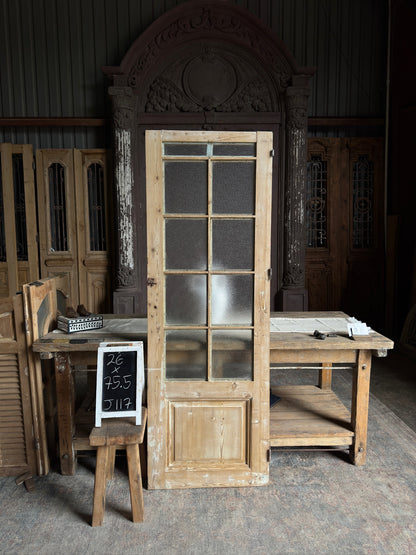 Single Antique Glass Door - 26x75.5 J117