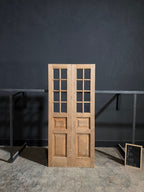 Handcrafted 8 Lite Glass French Doors - 36x80 - N205