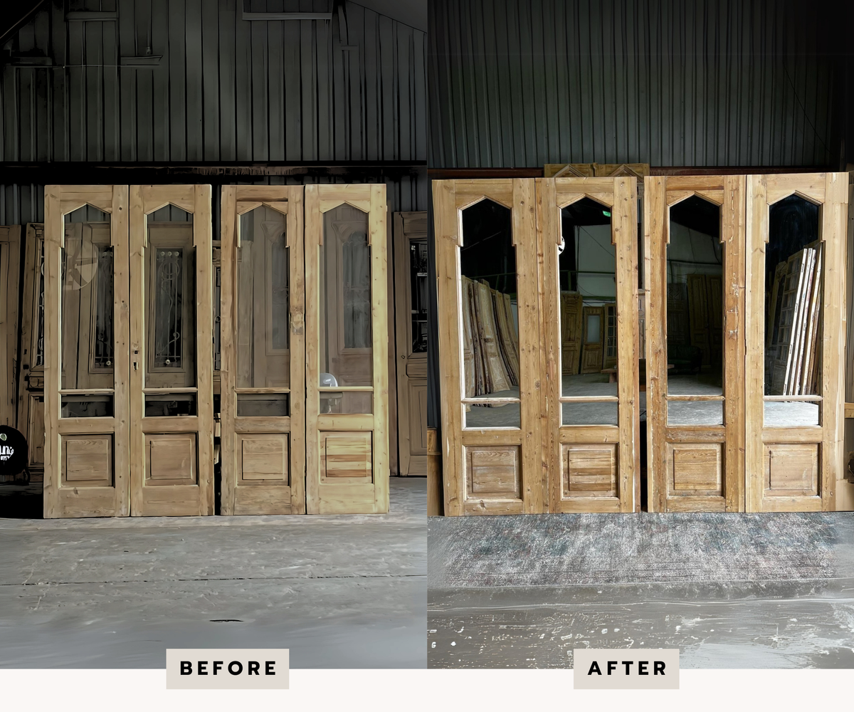 Additions added to the side of the doors to customer specs, and premium clear wax installed - Mirror not available