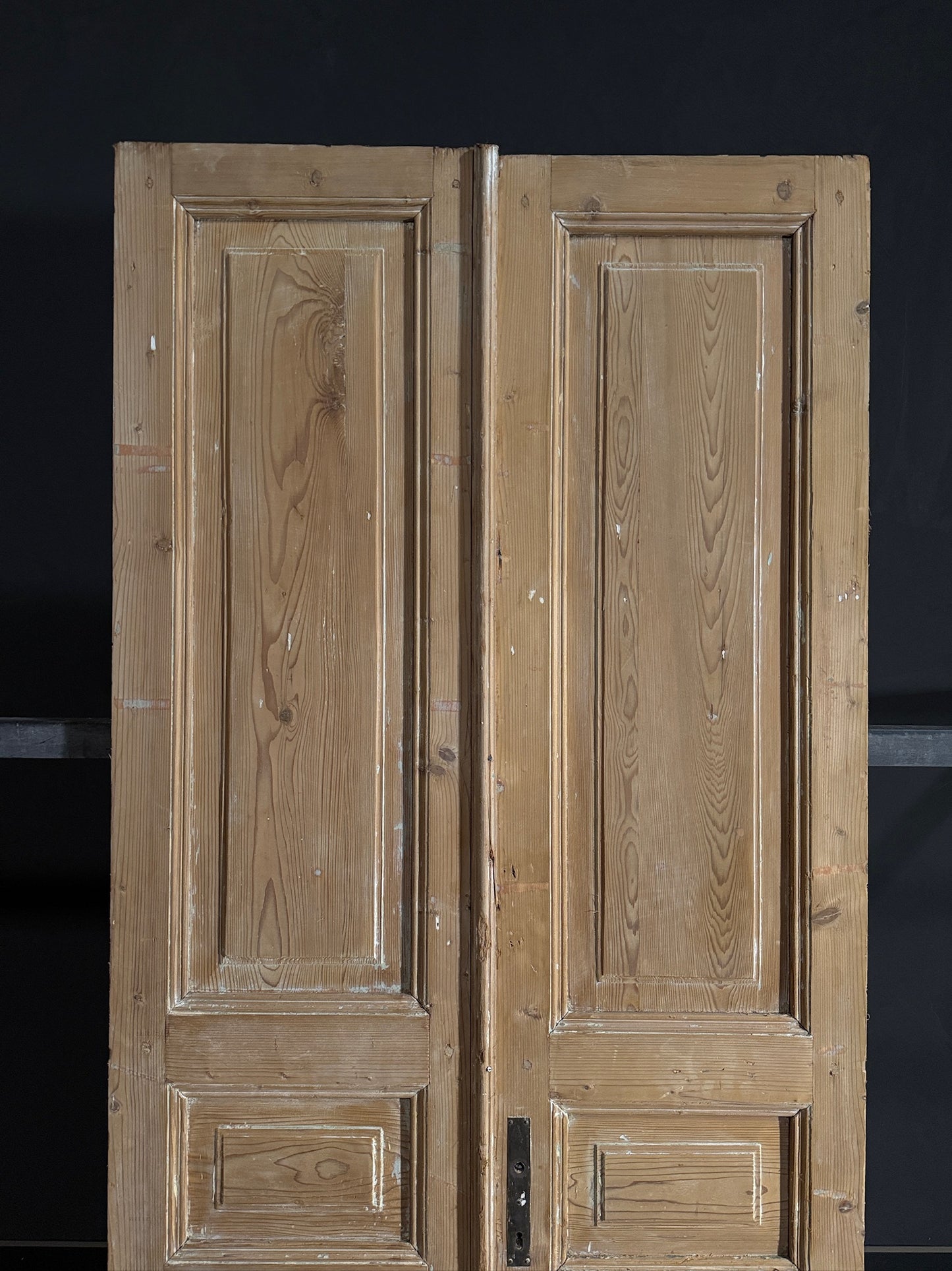 Antique 3 Panel Solid Double Doors - 39.5x89.75 - N427