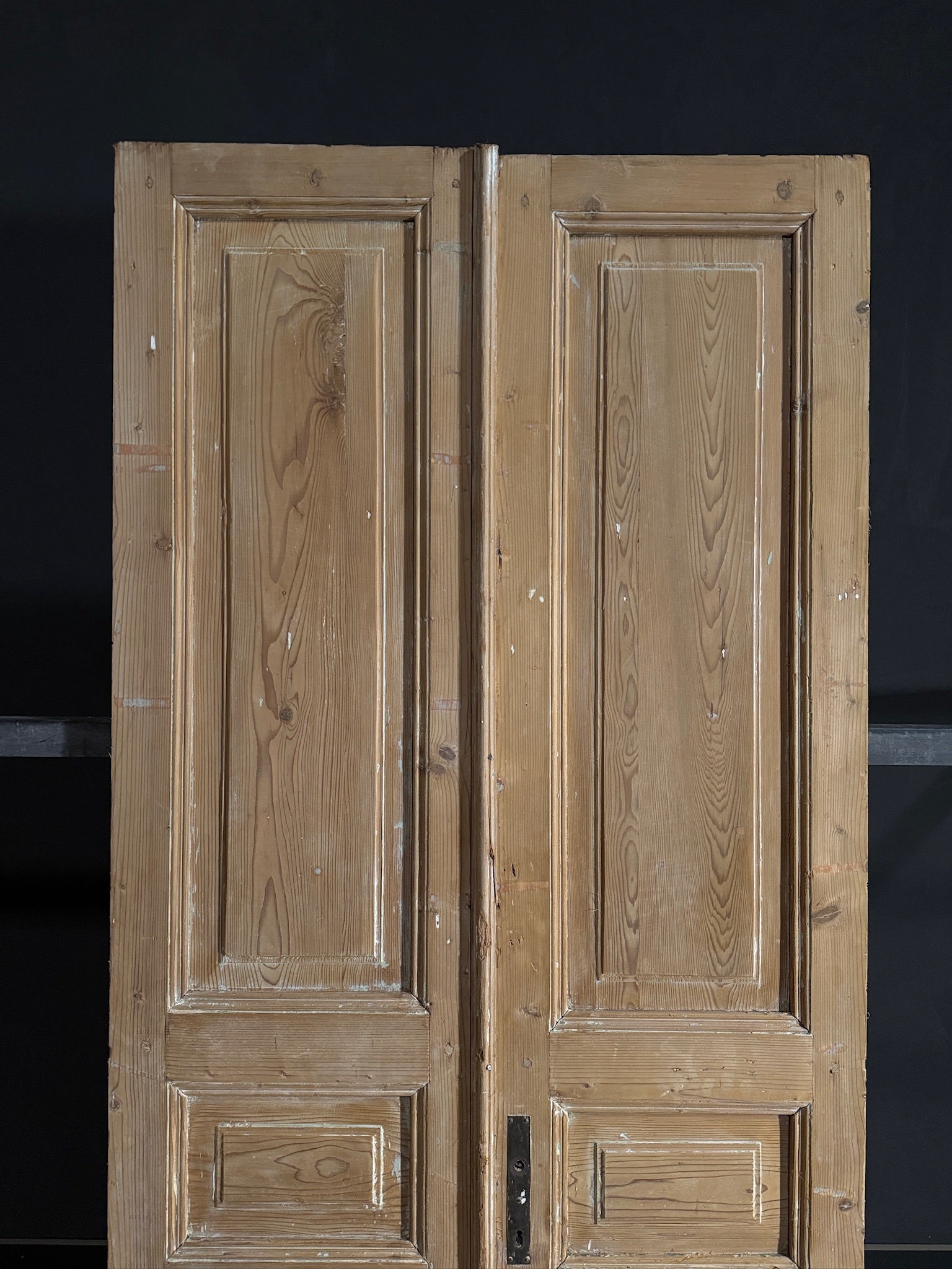 Antique 3 Panel Solid Double Doors - 39.5x89.75 - N427