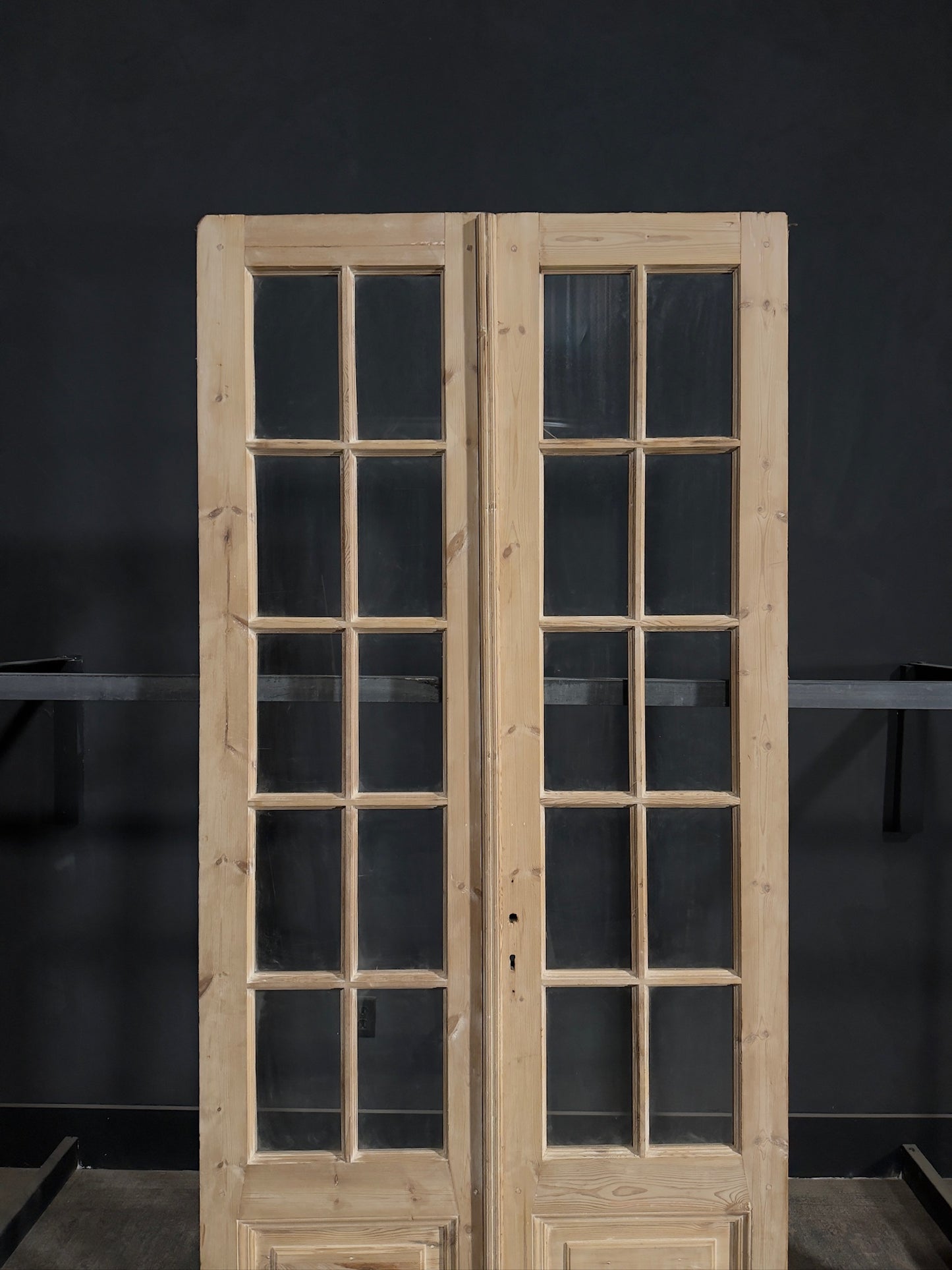 Antique Glass 10 Lite French Doors - 44.25x94.5 - N329