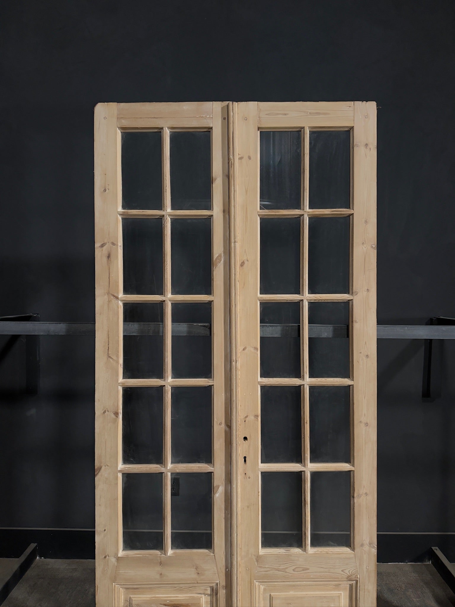 Antique Glass 10 Lite French Doors - 44.25x94.5 - N329