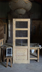 Antique Glass 3 Lite Door - 32x84.5 - L655