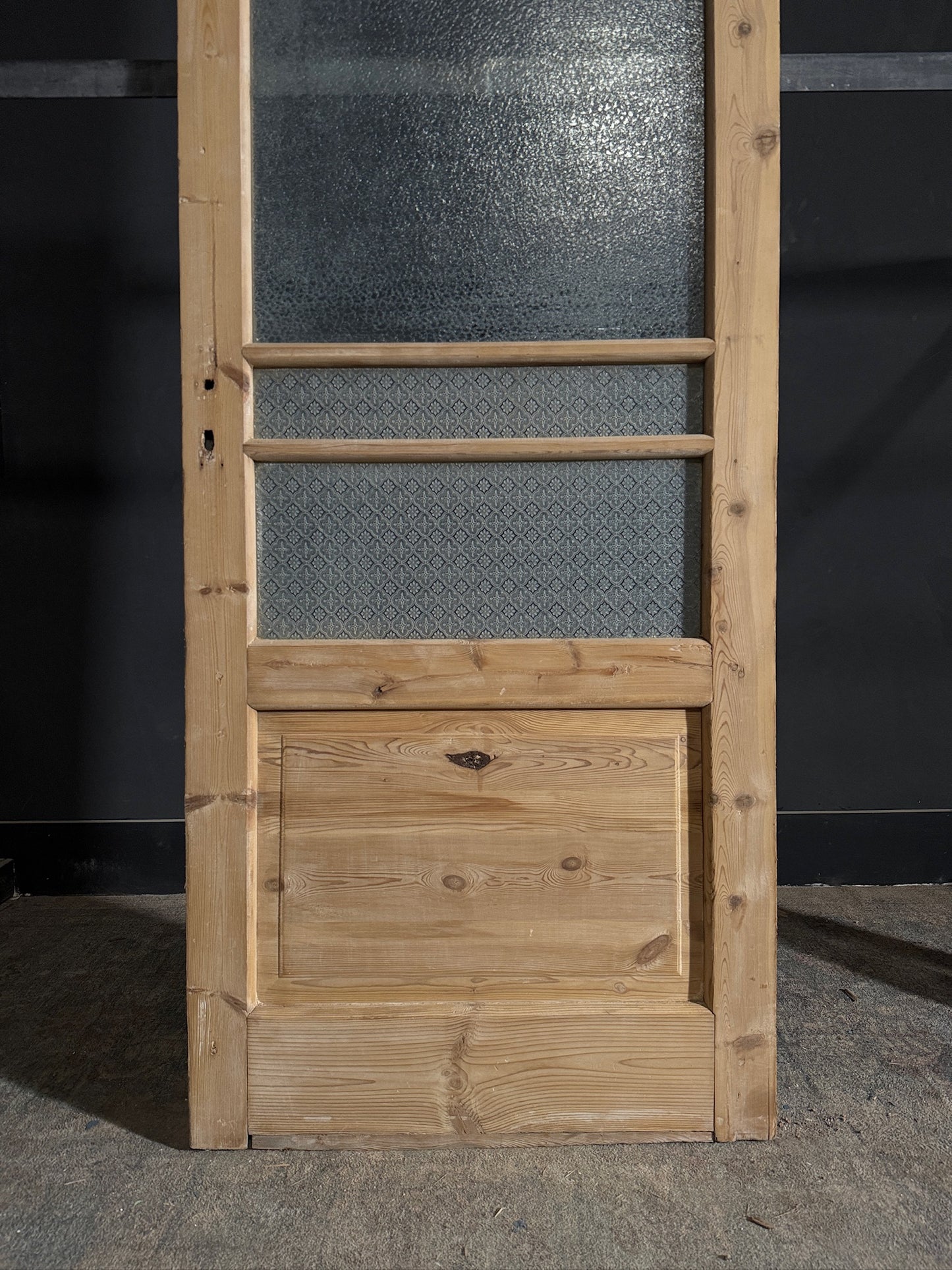 Antique Obscured Glass Single Door - 32x86.25 - N497