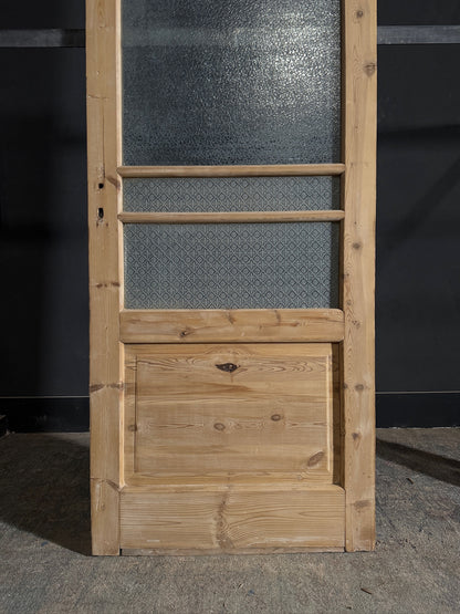 Antique Obscured Glass Single Door - 32x86.25 - N497