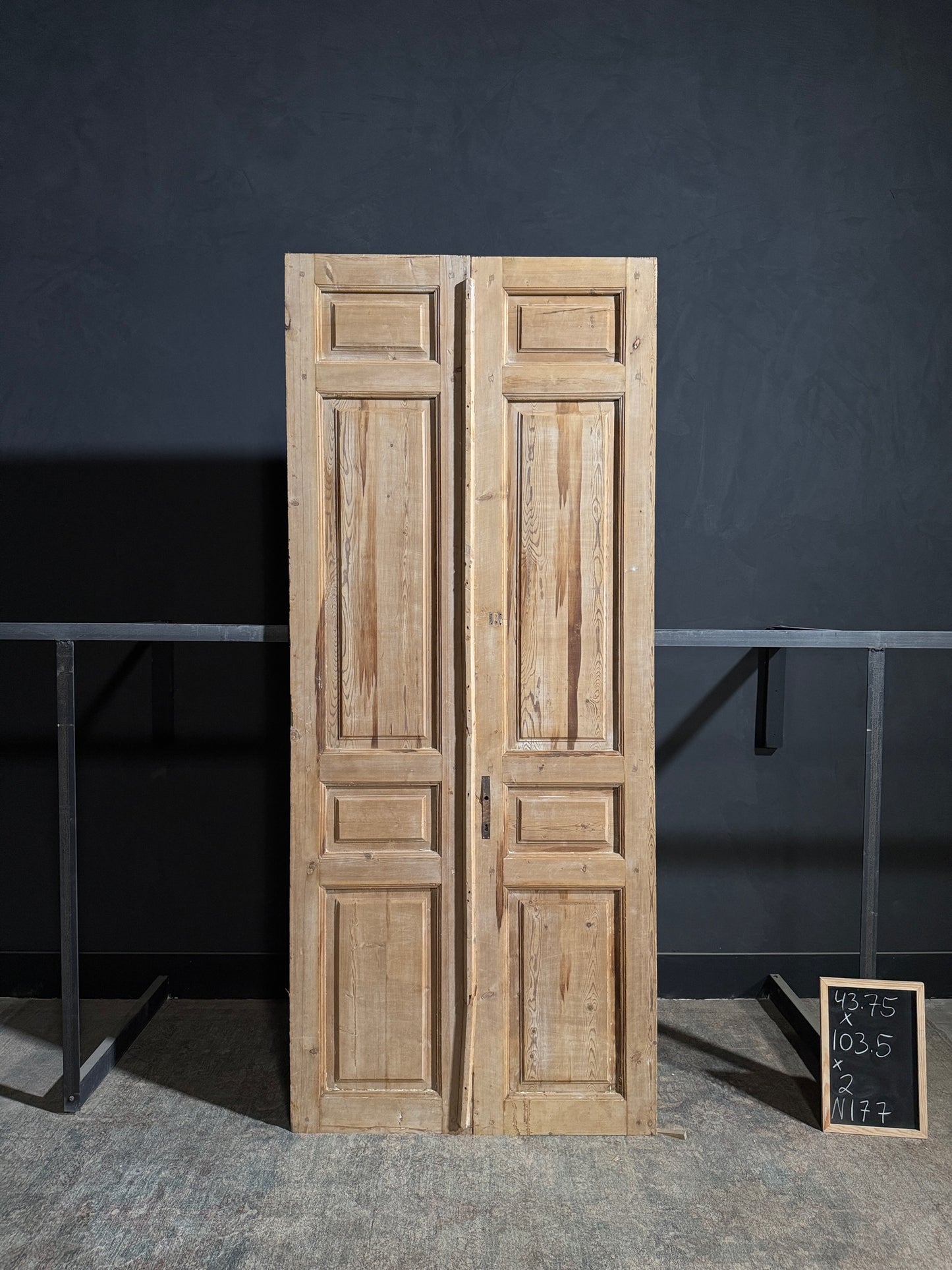 Antique Solid Double Doors - 43.75x103.5 - N177