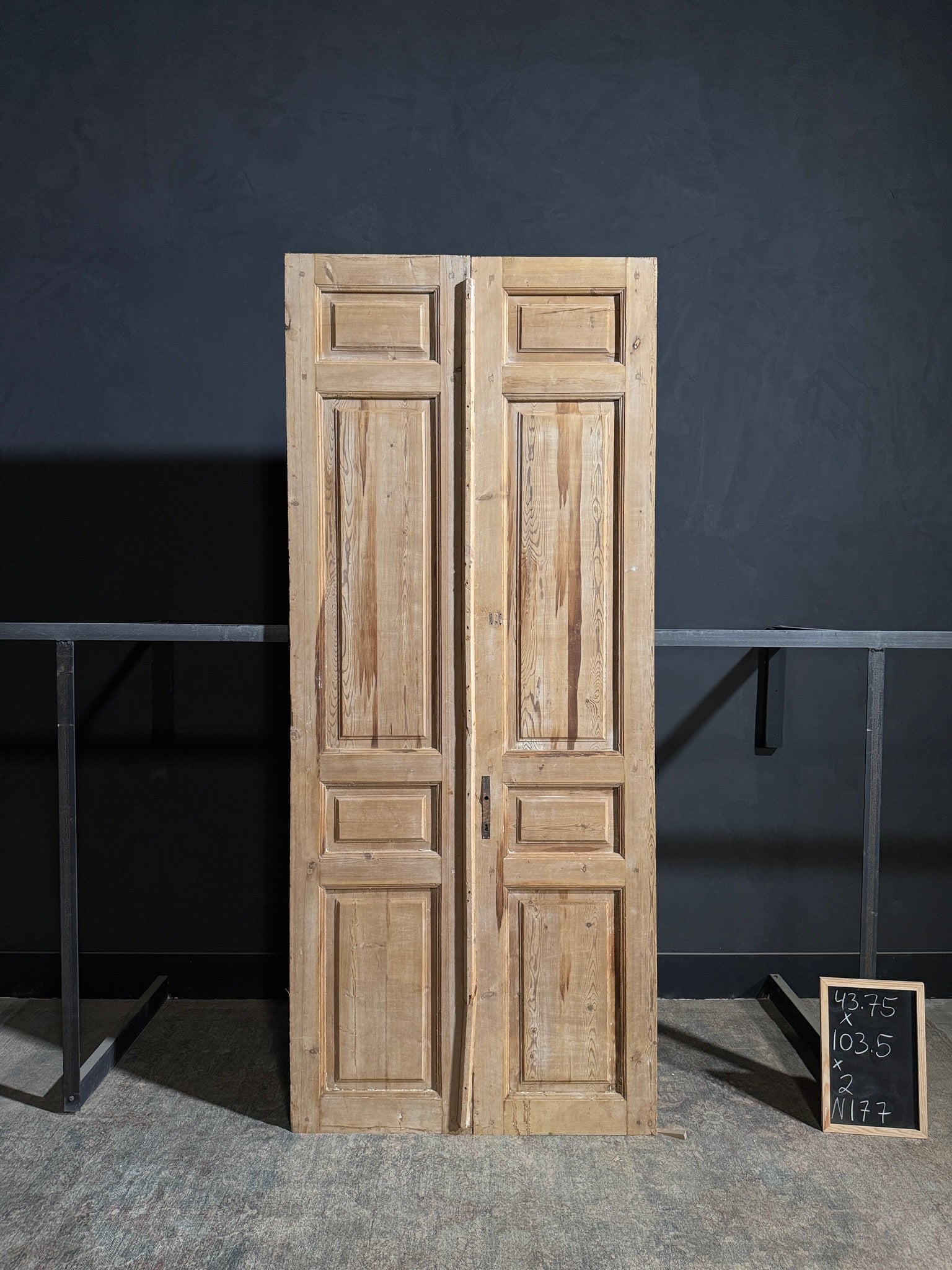 Antique Solid Double Doors - 43.75x103.5 - N177
