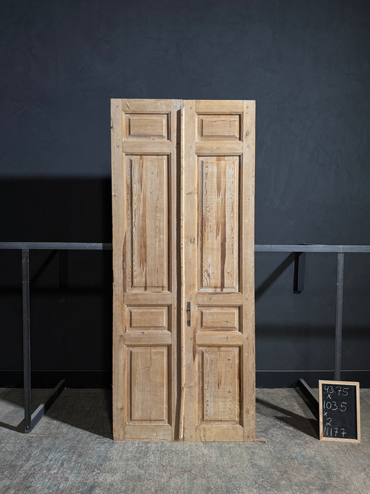 Antique Solid Double Doors - 43.75x103.5 - N177