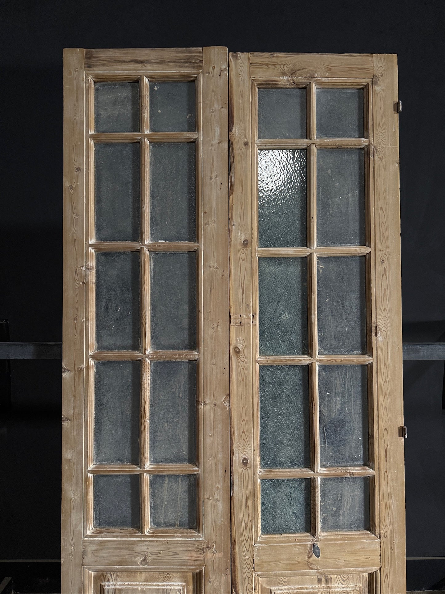 Antique Obscured Glass French Doors - 42.75x97.75 - N493