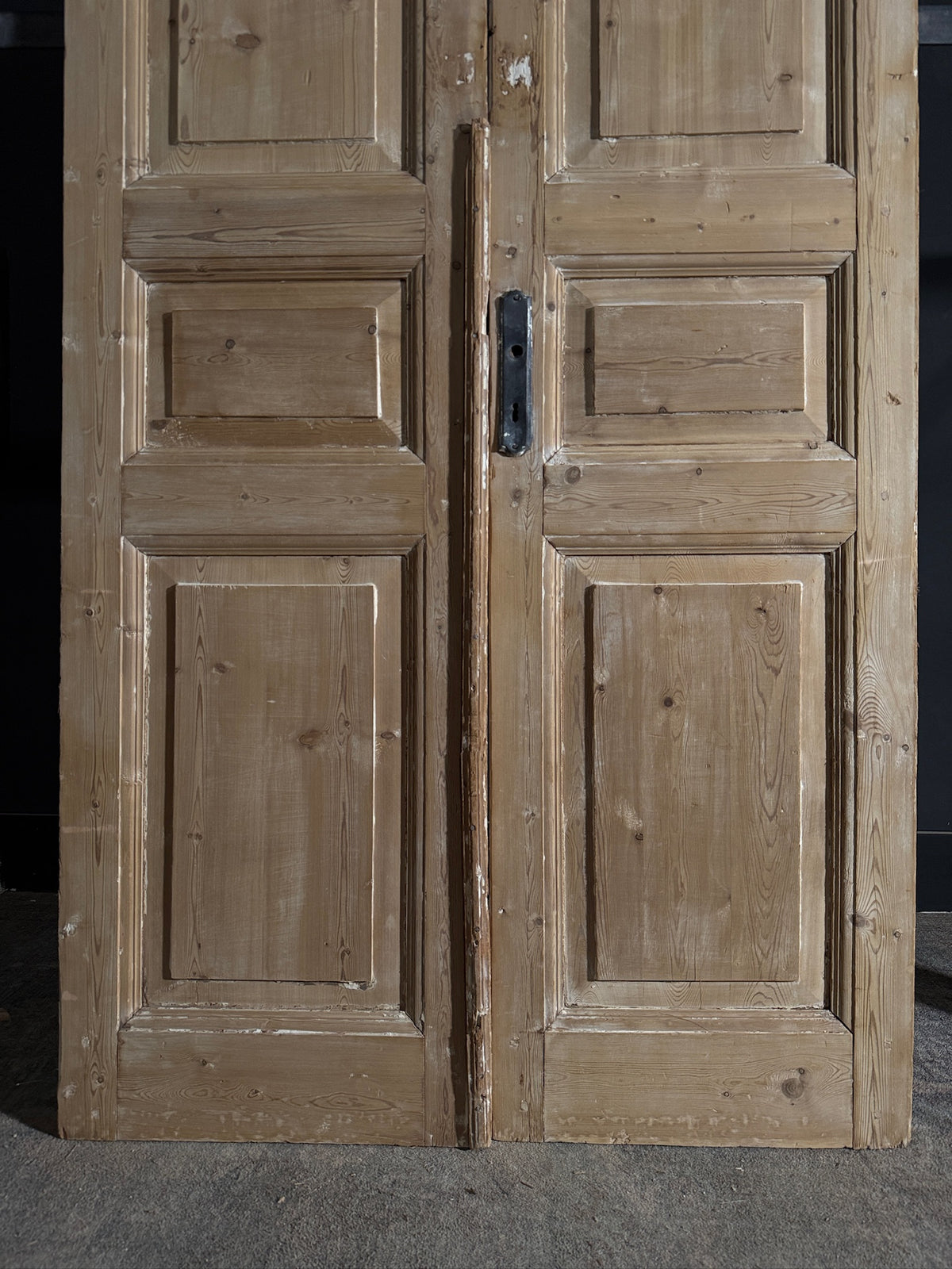 Antique 3 Panel Solid Double Doors - 44x97.5 - N606