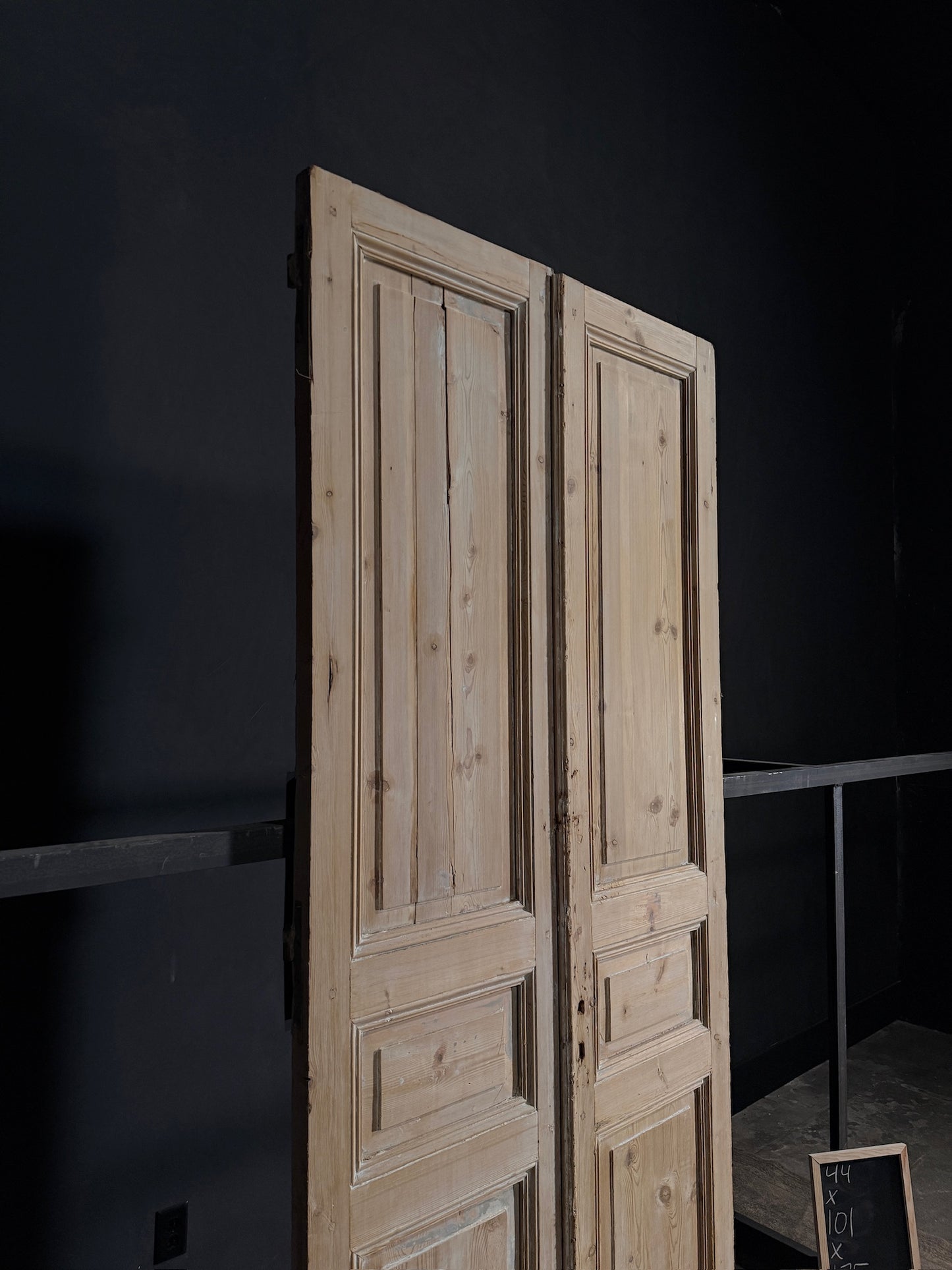Antique Iron 3 Panel Double Doors - 44x101 - N18