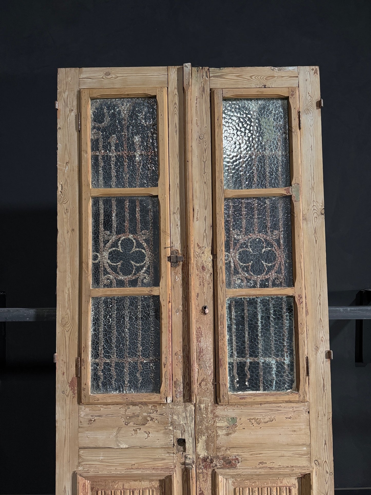 Antique Iron French Doors - 44x100.75 - N105