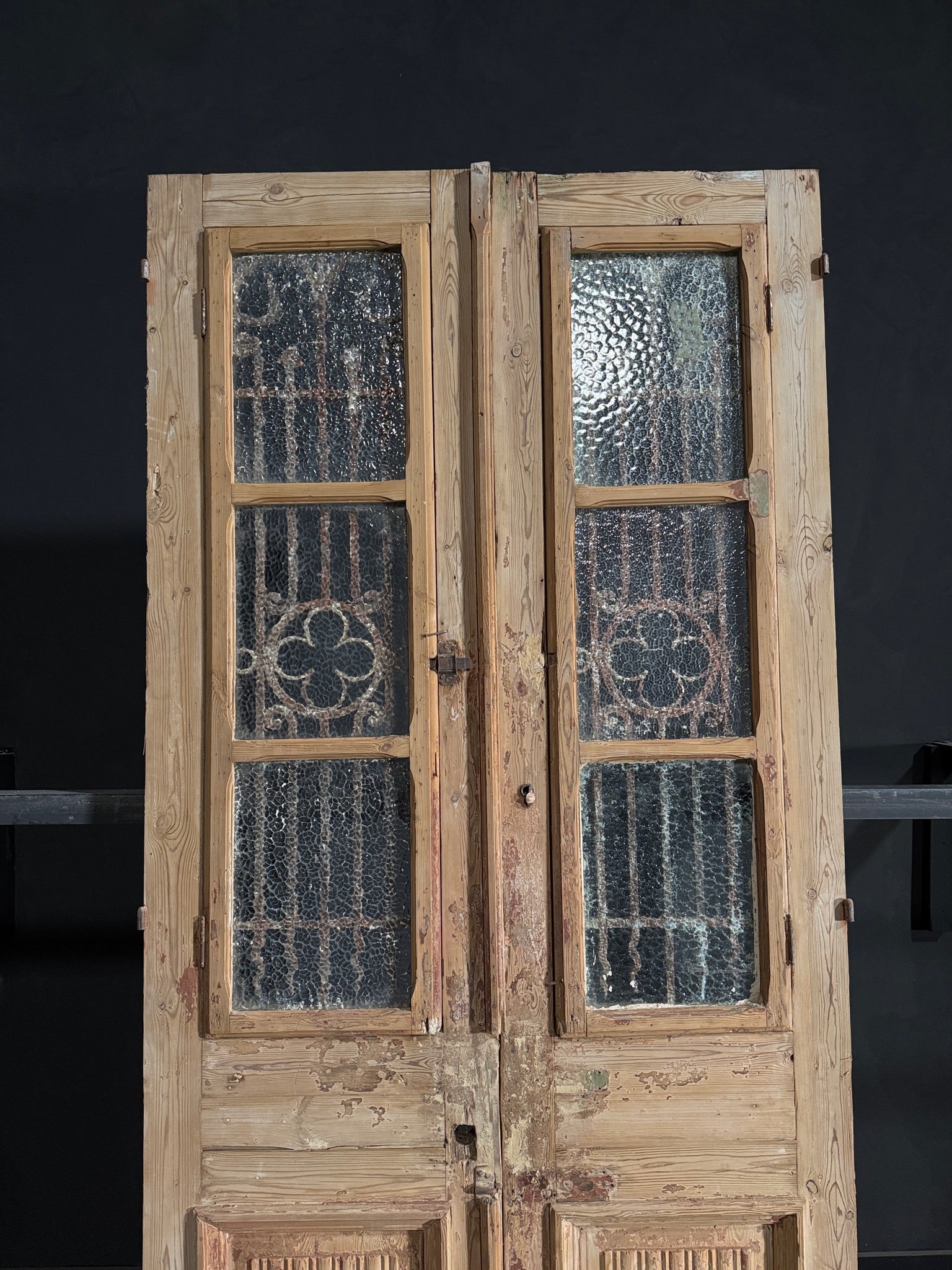 Antique Iron French Doors - 44x100.75 - N105