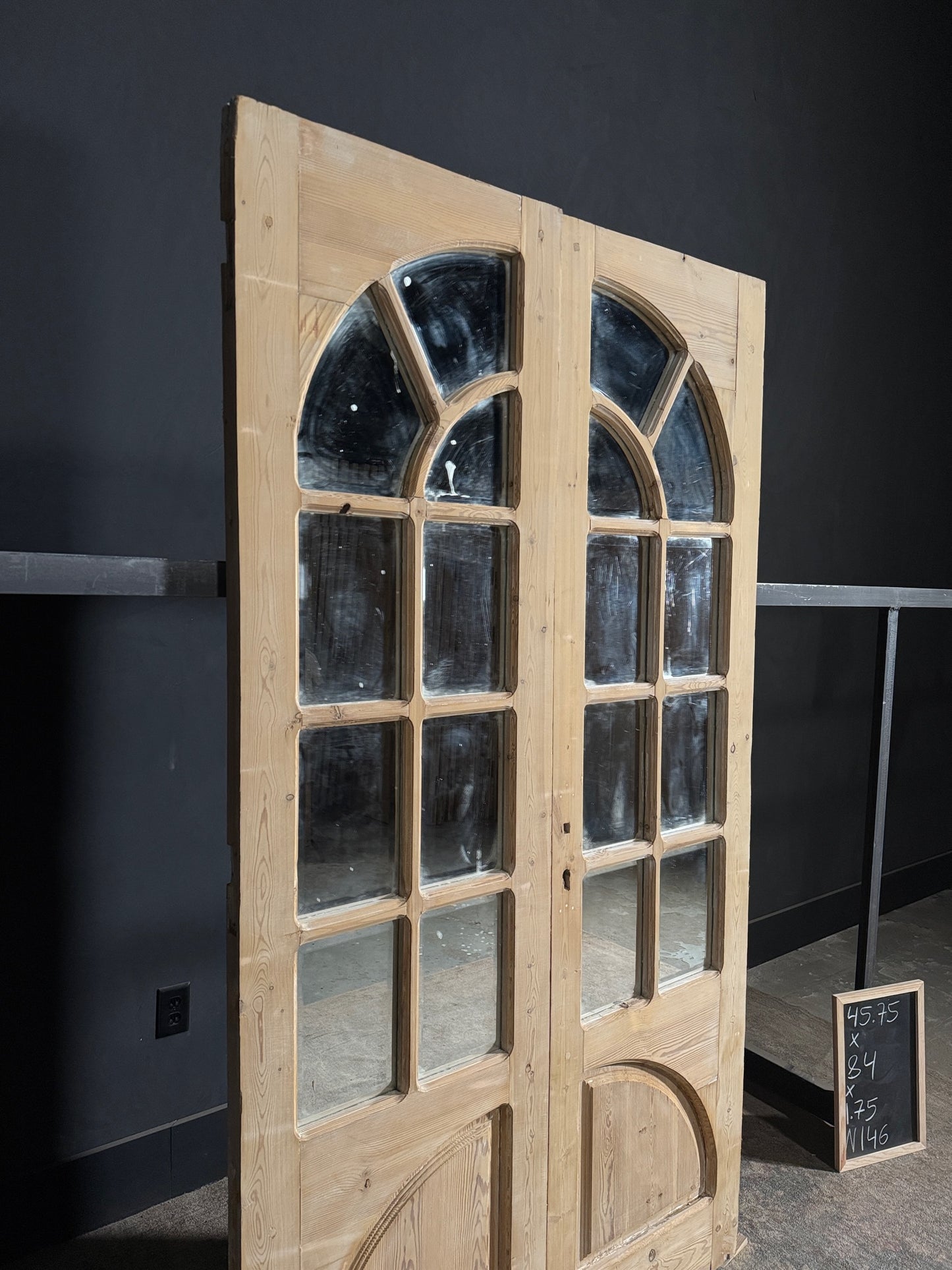 Antique Mirrored 7 Lite French Doors - 45.75x84 - N146